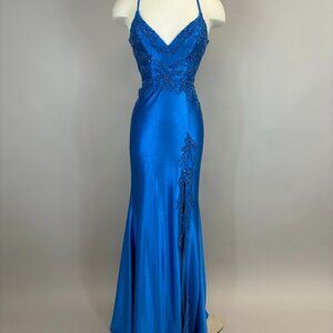 Faviana 11010 size 0 royal blue NWT